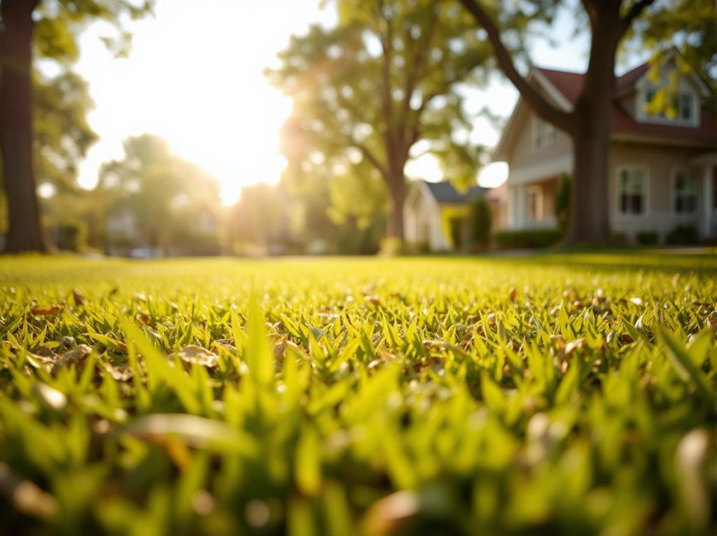 (AI-generated, by Fotor M2) Prompt: Green grass neighborhood healthy in the summertime